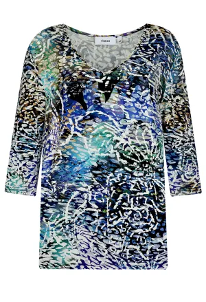 Abstract Animal Print Top-1