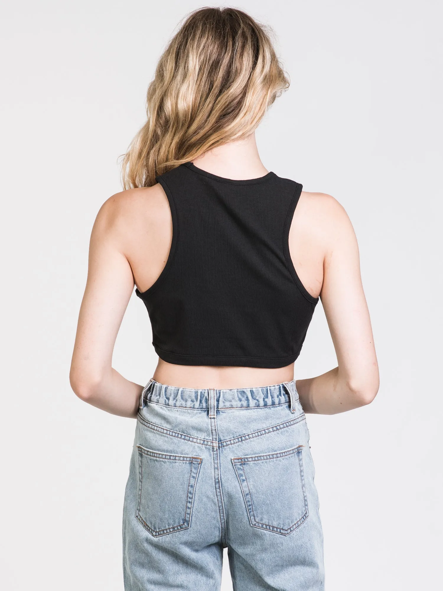 ADIDAS RIB CROP PEEP HOLD TANK  - CLEARANCE