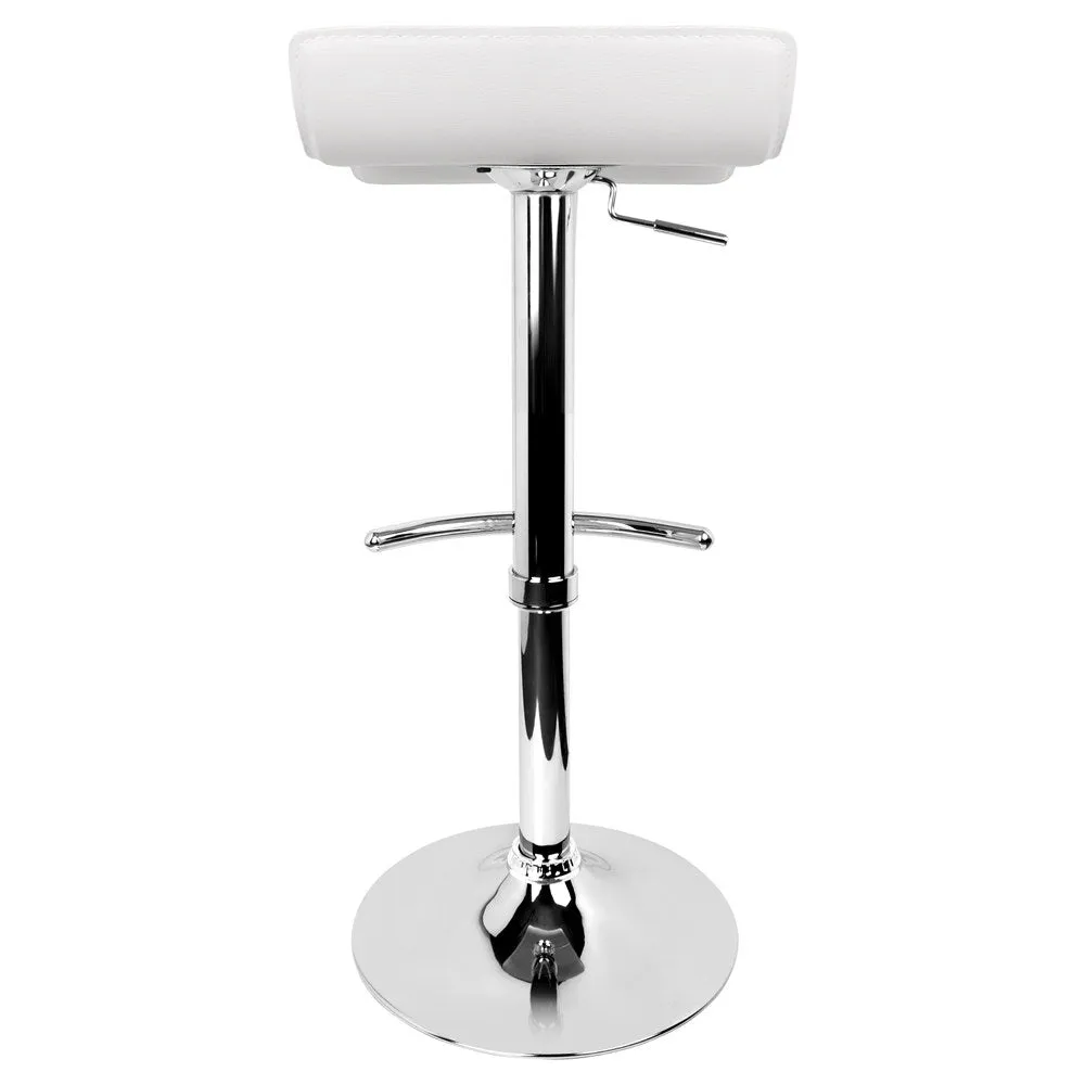 Artiss Set of 2 PU Leather Bar Stools - White