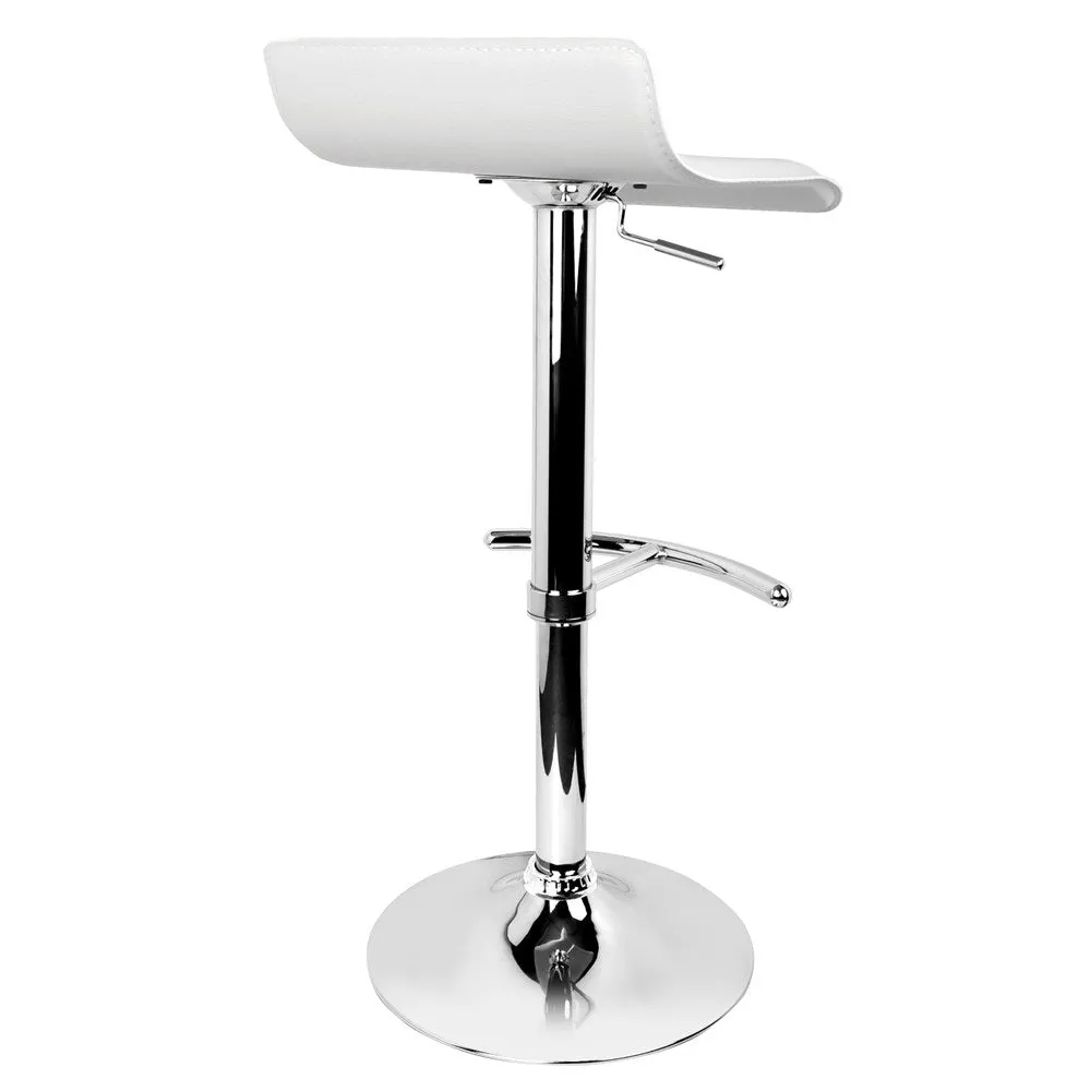 Artiss Set of 2 PU Leather Bar Stools - White