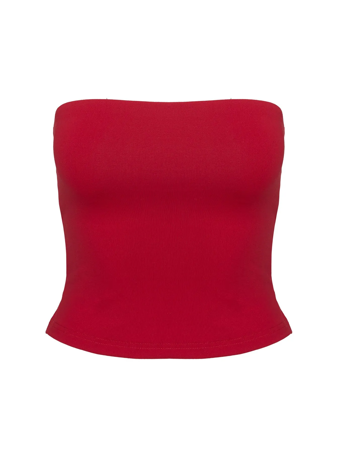 Aurorah Strapless Top Red