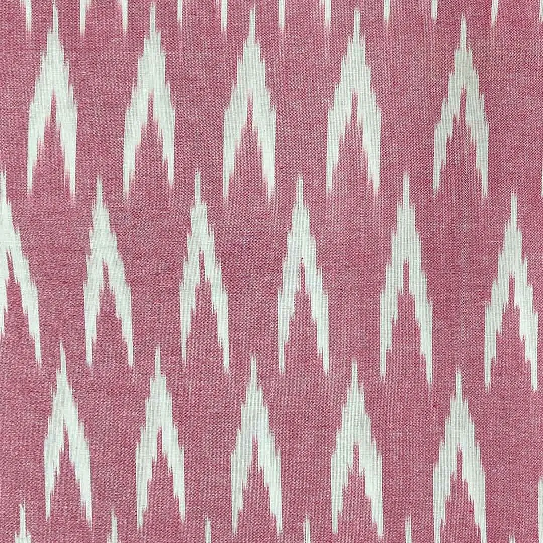 Baby Pink Chevron Cotton Ikat Fabric (Wholesale)