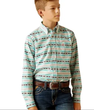 Boy's Ariat Jefferson Ls Print Shirt