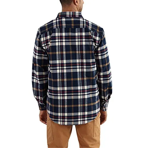 Carhartt 102216 Men's Hubbard Classic Plaid Shirt - X-Large Tall - Navy