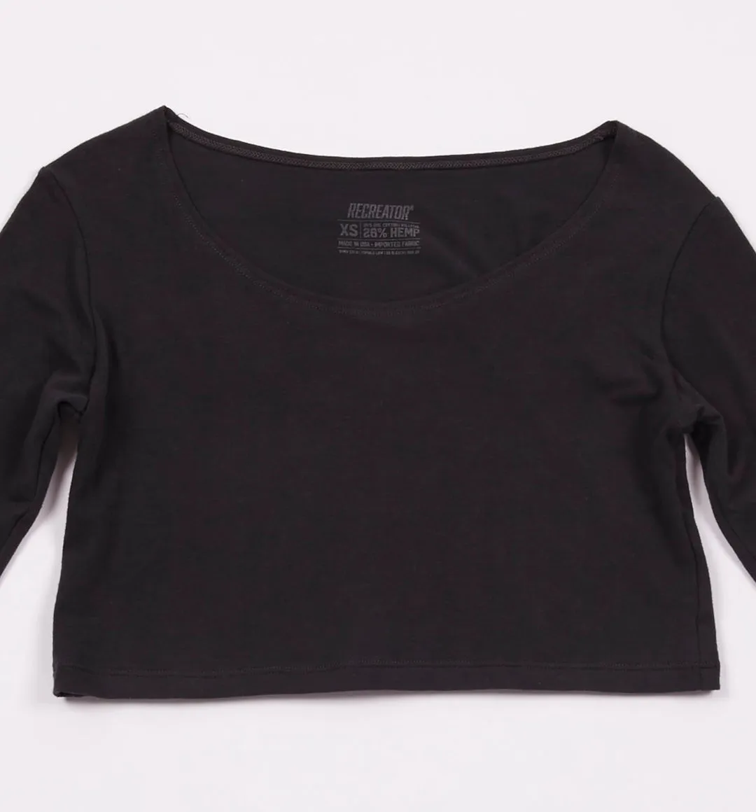 Charcoal Hemp Crop Top