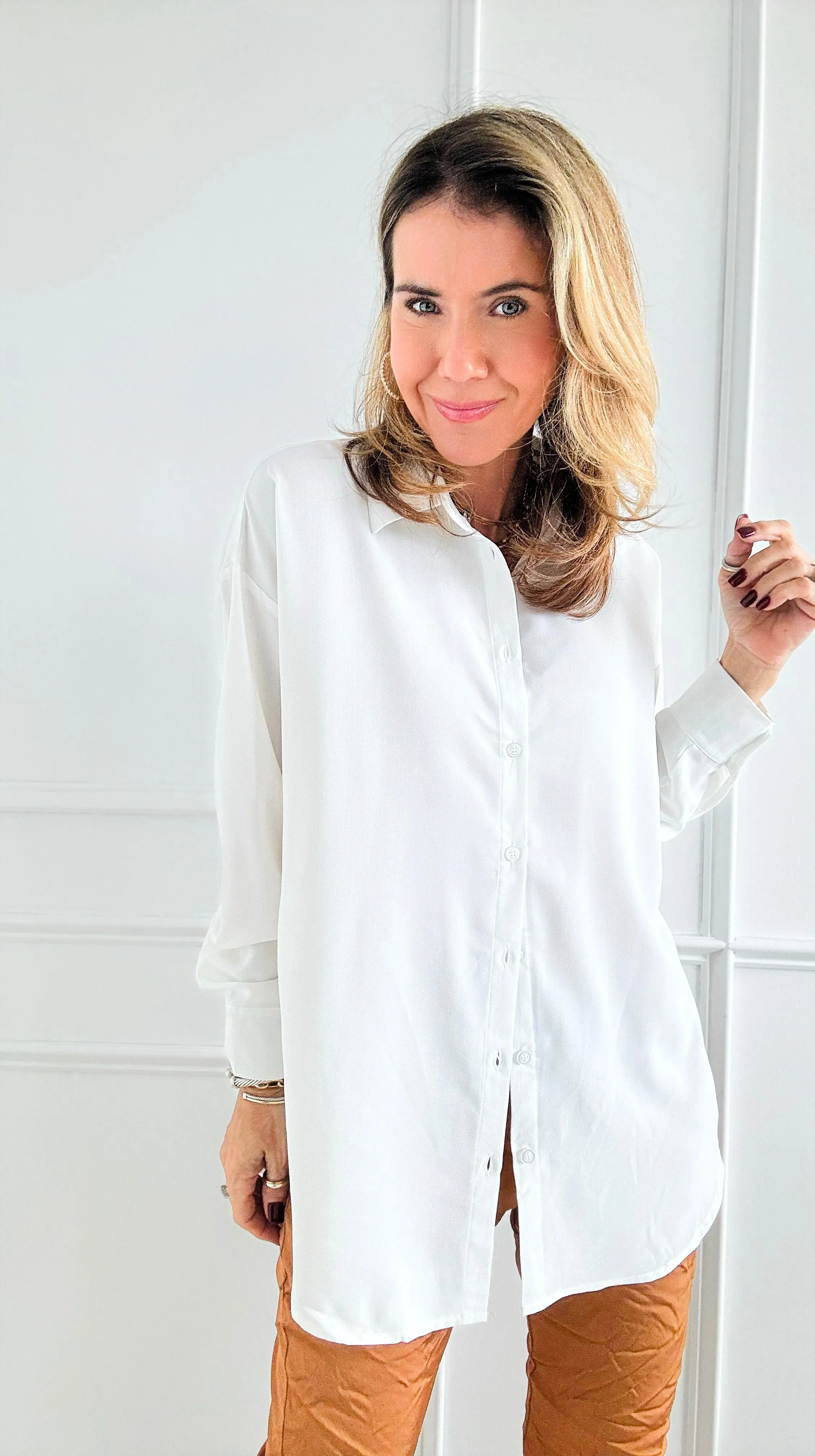 Coastal Breeze Oversized Top - Ivory