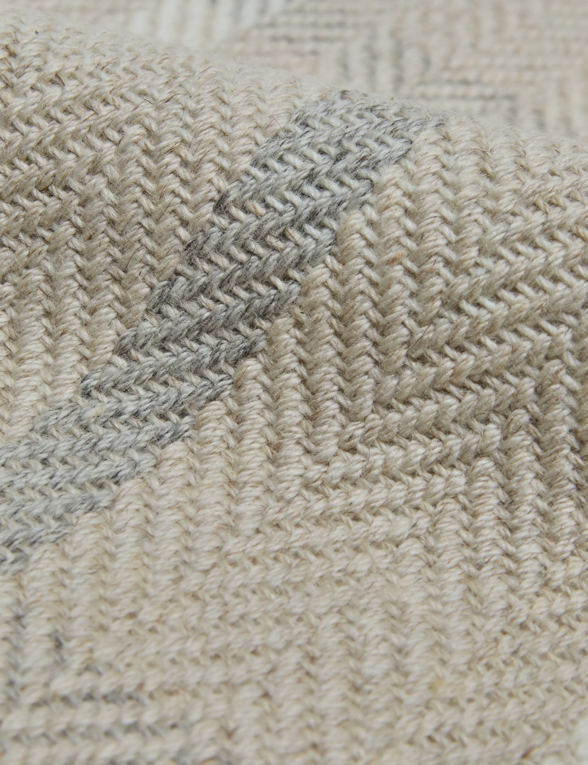 Custom Amsing Flatweave Wool Rug, Pearl