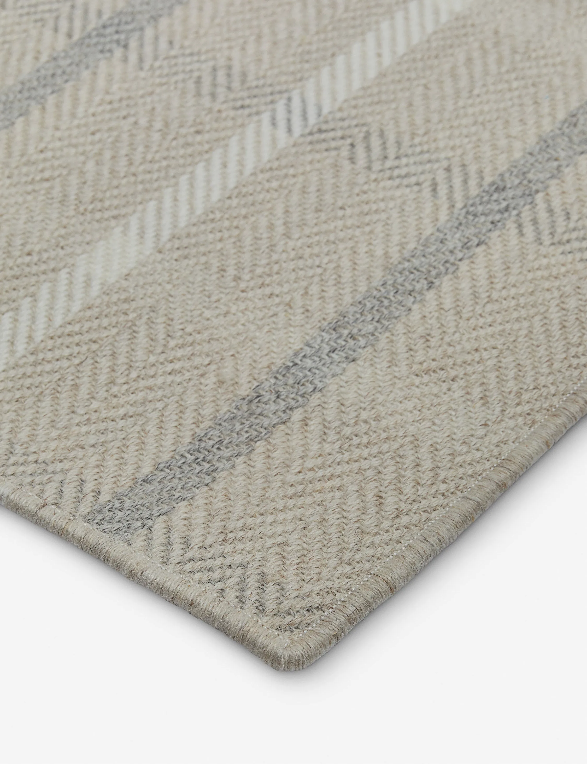 Custom Amsing Flatweave Wool Rug, Pearl