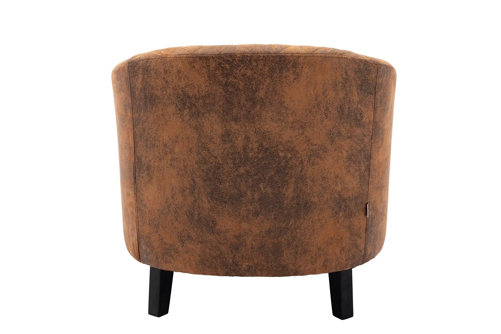 Fablise Accent Barrel Armchair with Nailheads in Light Coffee