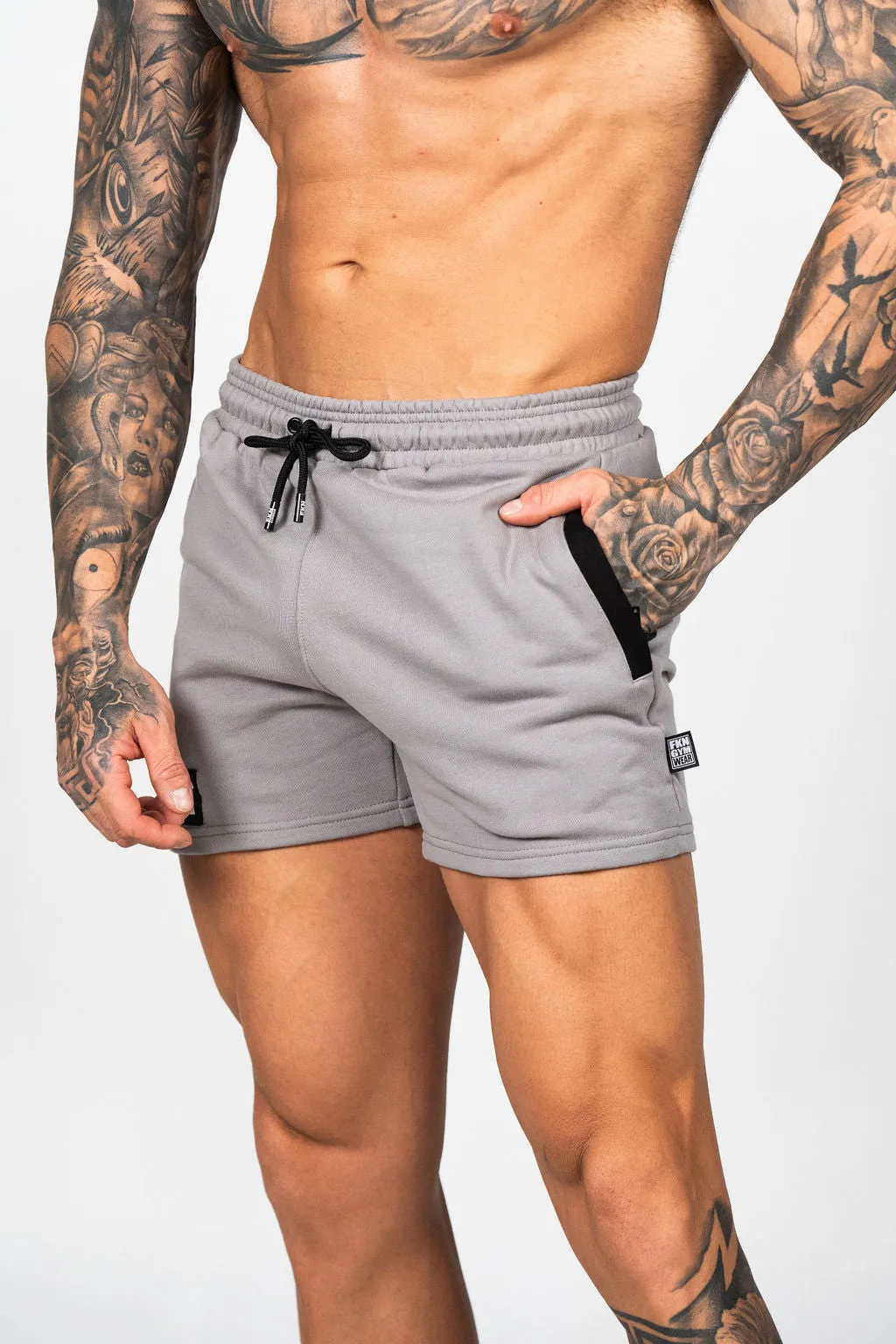 FKNLIFT | Men's 100% Cotton Gym Shorts | Grey