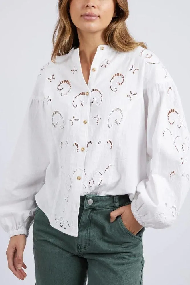 Foxwood Marlow Blouse Egret