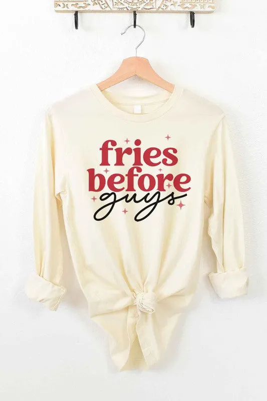 FRIES BEFORE GUYS LONG SLEEVE TEE