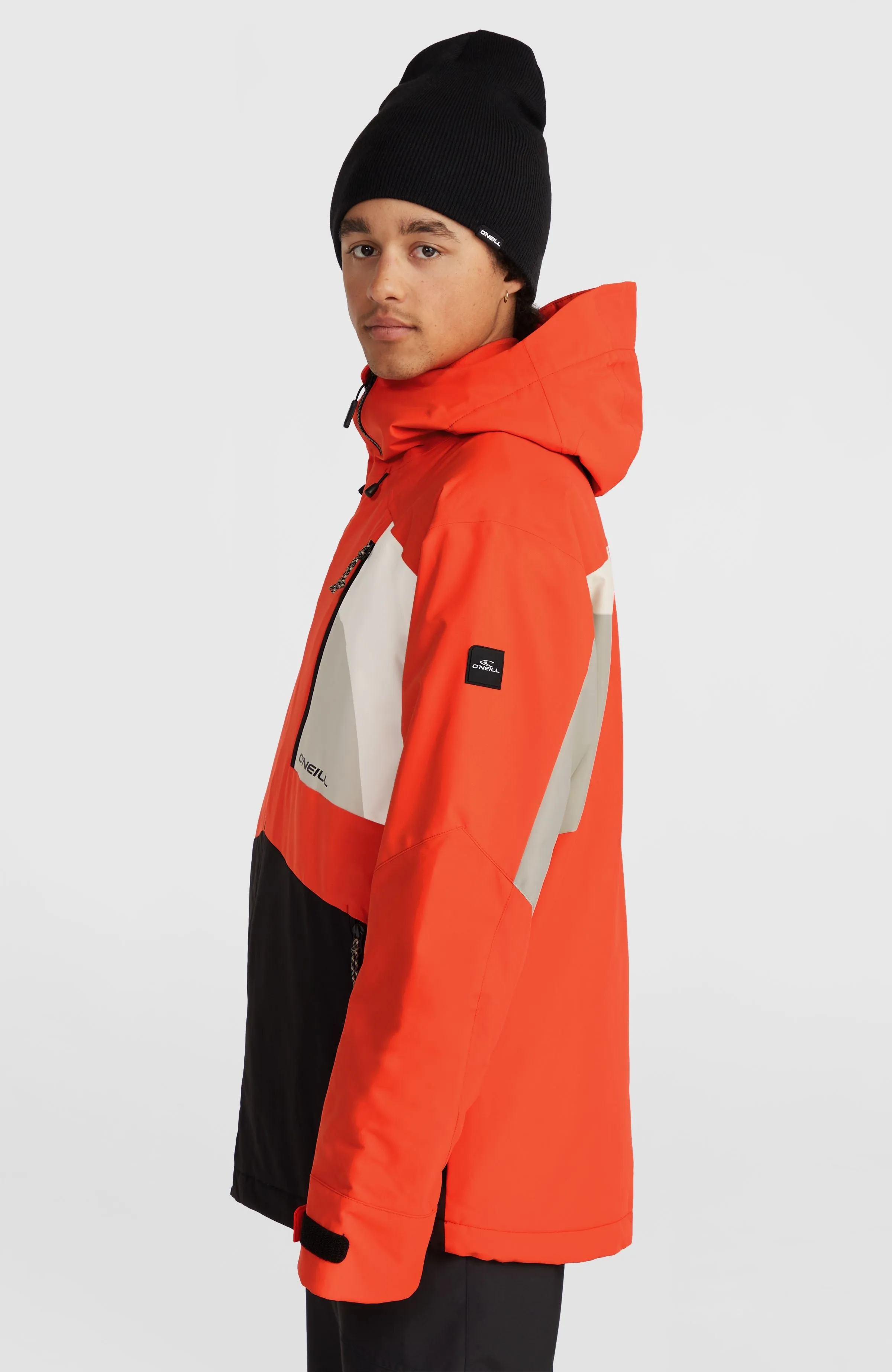 Hammer Block Snow Jacket | Paprika Flame Colour Block