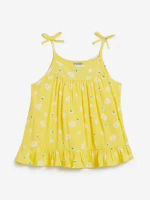 HOP Kids Yellow Floral Patterned Top