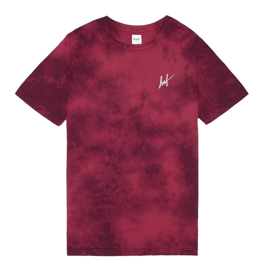 HUF CLASSIC H CRYSTAL WASH TEE WINE