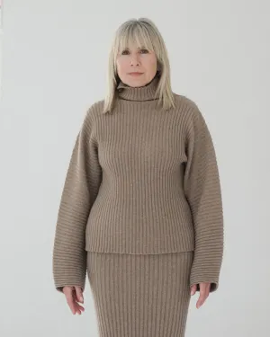 Kai Turtleneck - Recycled Cashmere - Stoppa Brown