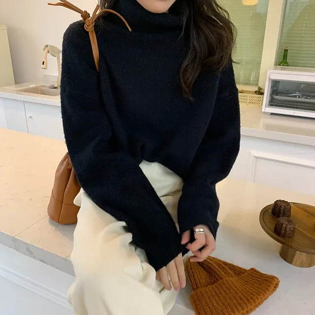 [Korean Style] Bllaire Solid Color Turtleneck