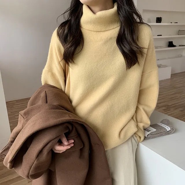 [Korean Style] Bllaire Solid Color Turtleneck