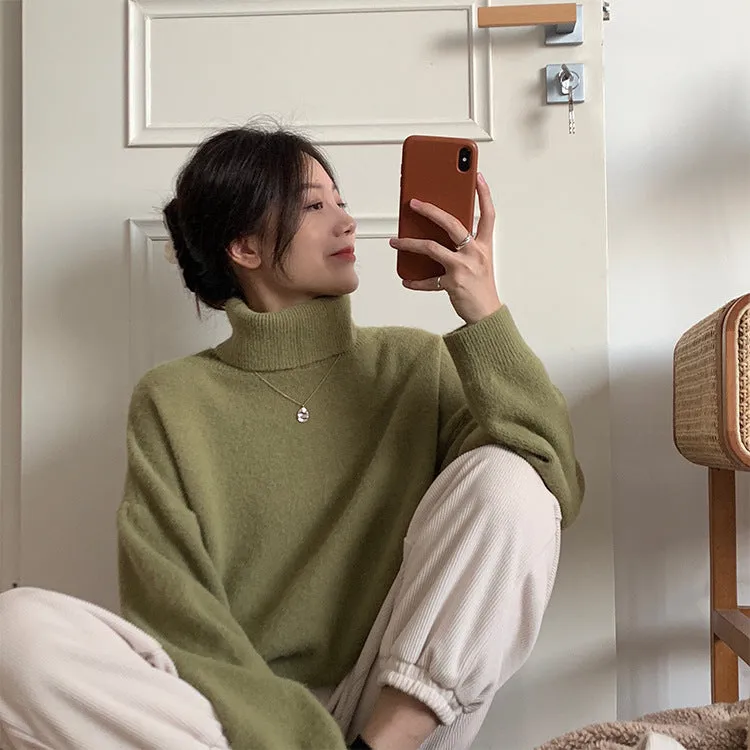 [Korean Style] Bllaire Solid Color Turtleneck