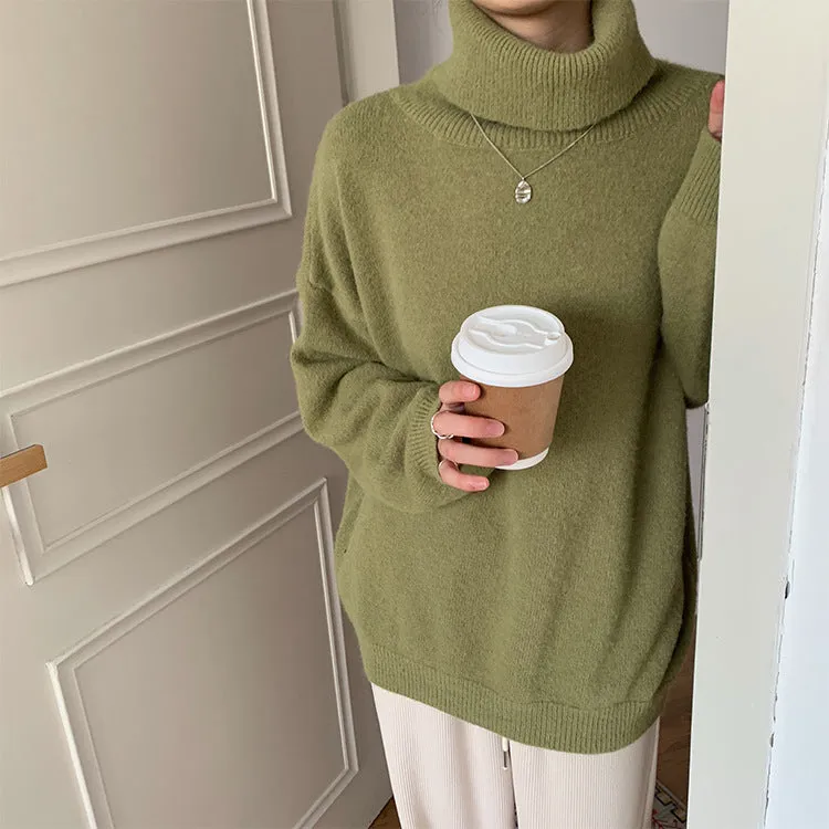 [Korean Style] Bllaire Solid Color Turtleneck