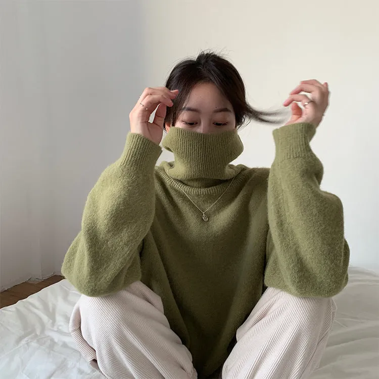 [Korean Style] Bllaire Solid Color Turtleneck