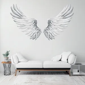 Large Angel Wings Wall Decal | Minimalist Wings Wall Sticker | Elegant Angel Wings Wall Art | Feathered Wings Decor