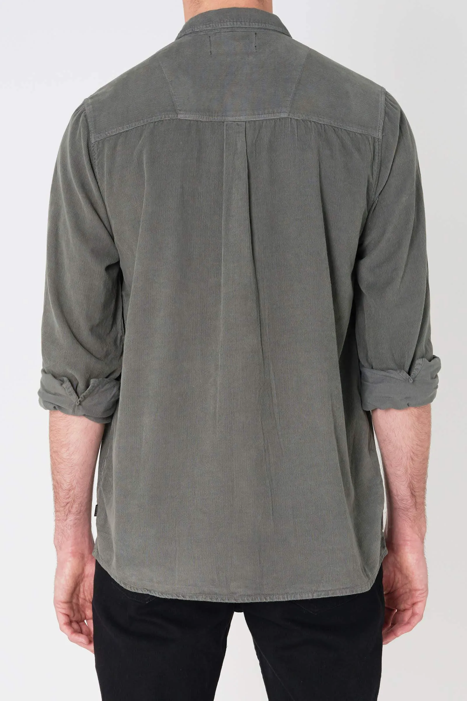 Men At Work Cord Shirt - Olive