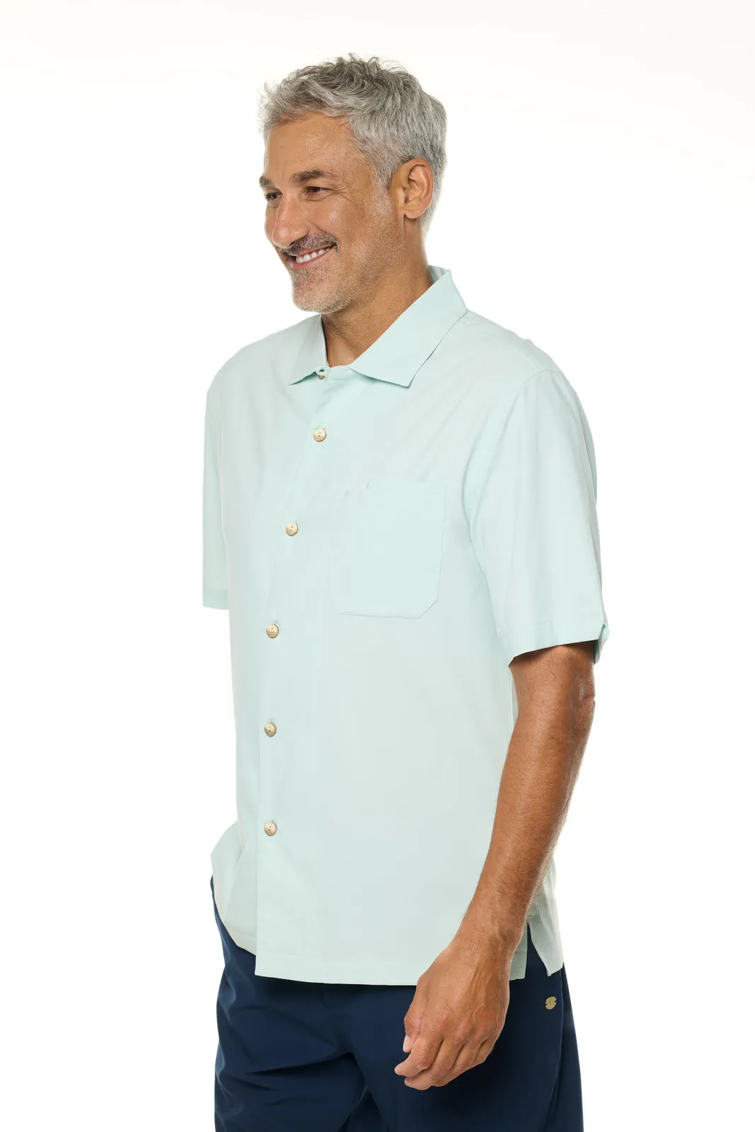 Men's Safari Camp Shirt  |  Misty Aqua