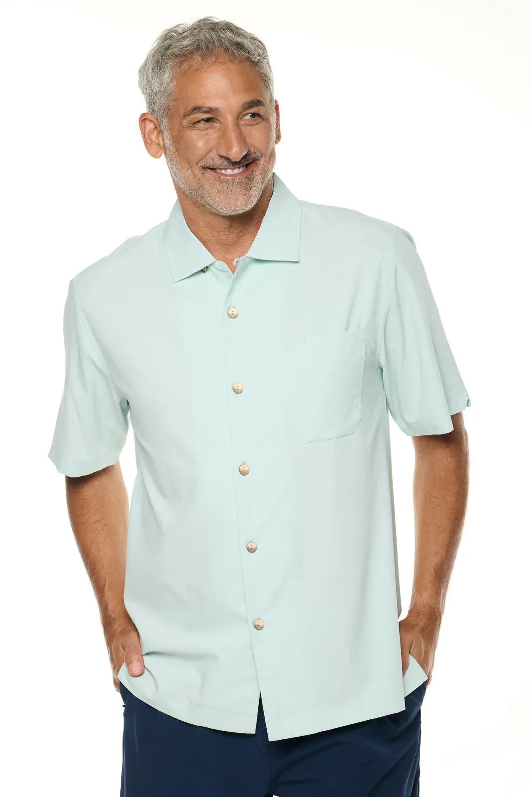 Men's Safari Camp Shirt  |  Misty Aqua