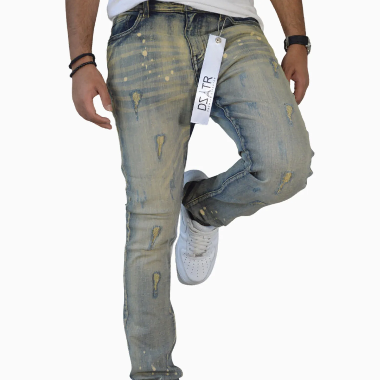 Men's Whisker Denim Jeans Pant