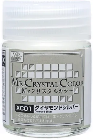 Mr. Hobby XC01 Mr. Crystal Color Diamond Silver Lacquer Paint 18ml