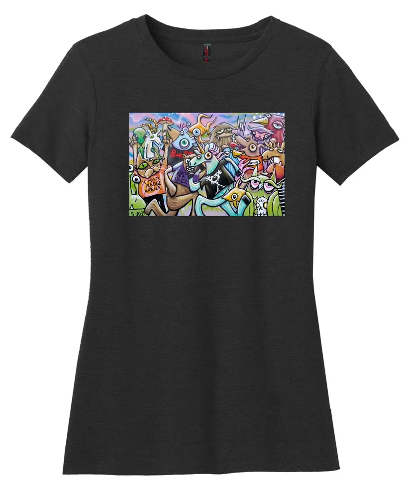 Pearl Jam Mural #1 | Feminine cut T-Shirt | Wearable Art by "Henry"