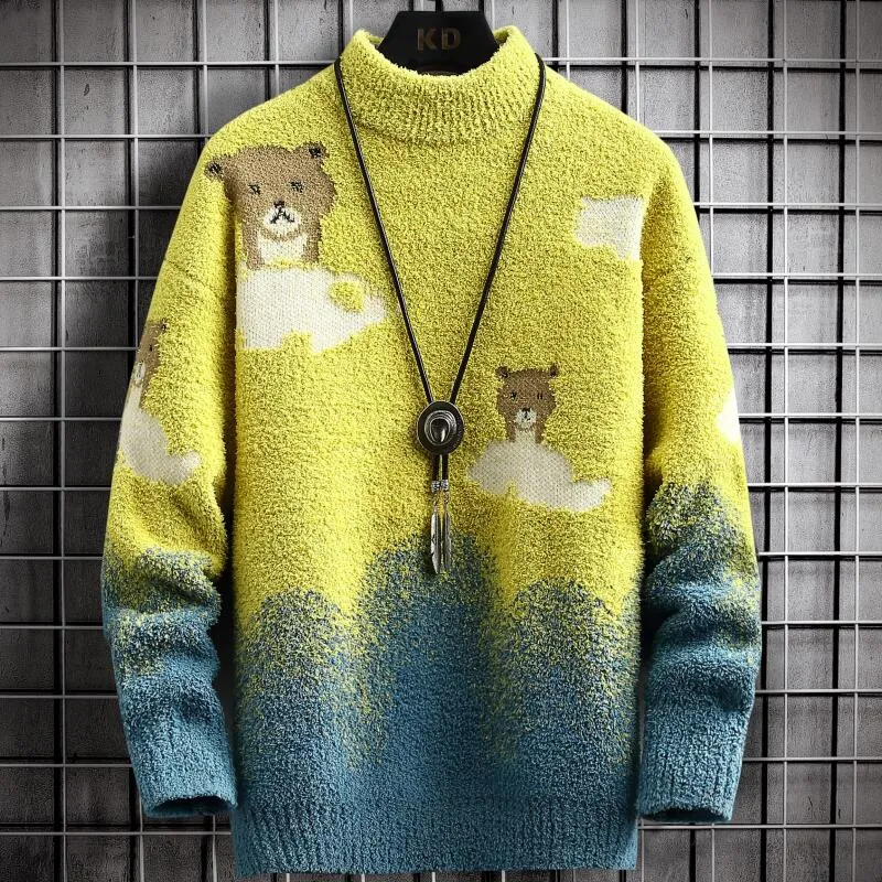 Pet Print Cashmere Turtleneck Sweaters