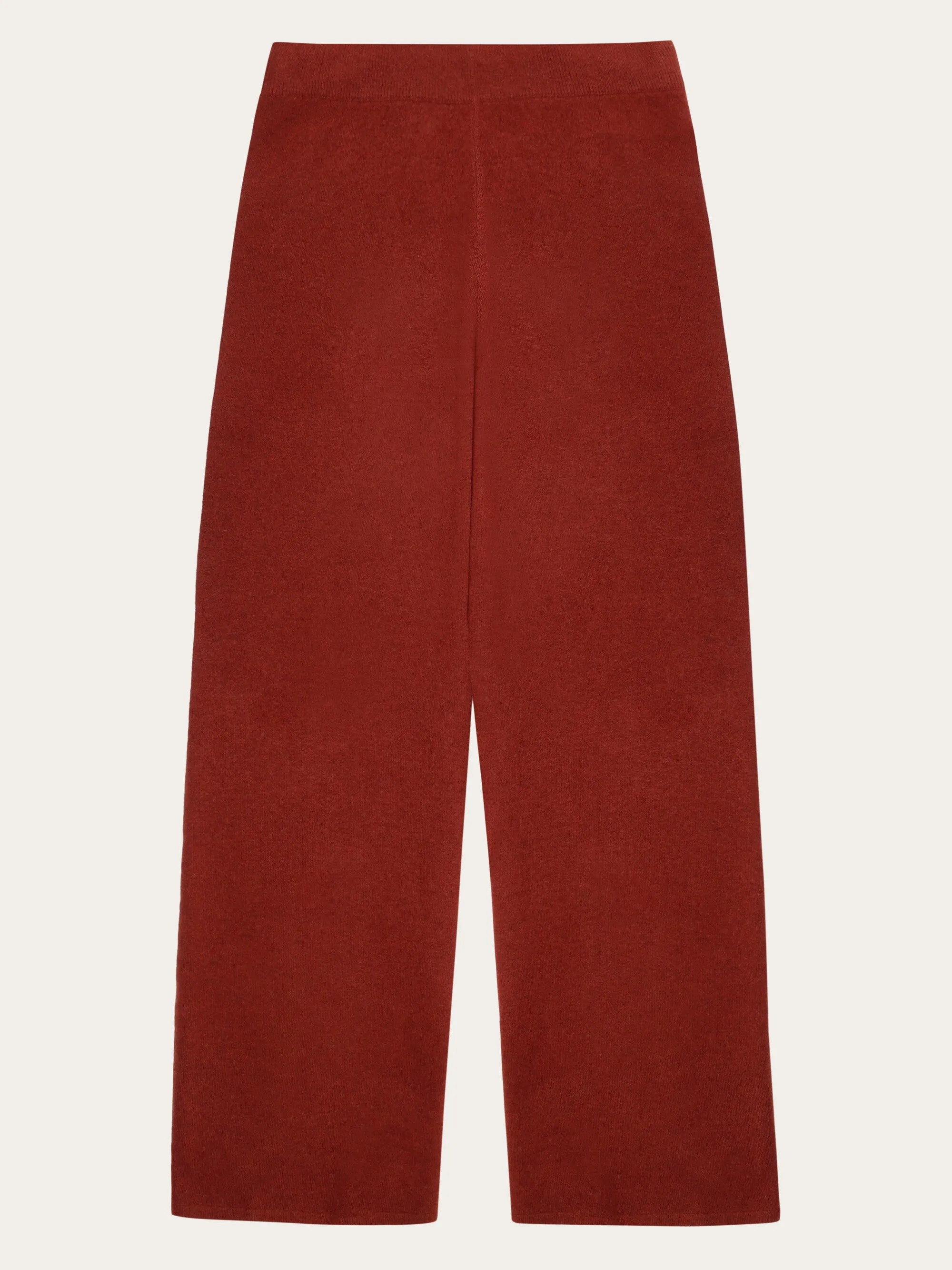 POSEY wide mid-rise knitted pants - RWS - Fired Brick