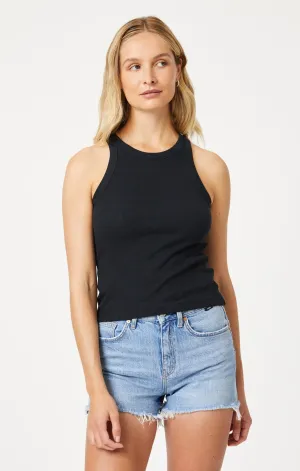 RACER BACK TANK TOP IN BLACK