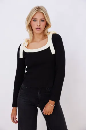 SALE - Brady Bow Detail Knit Top