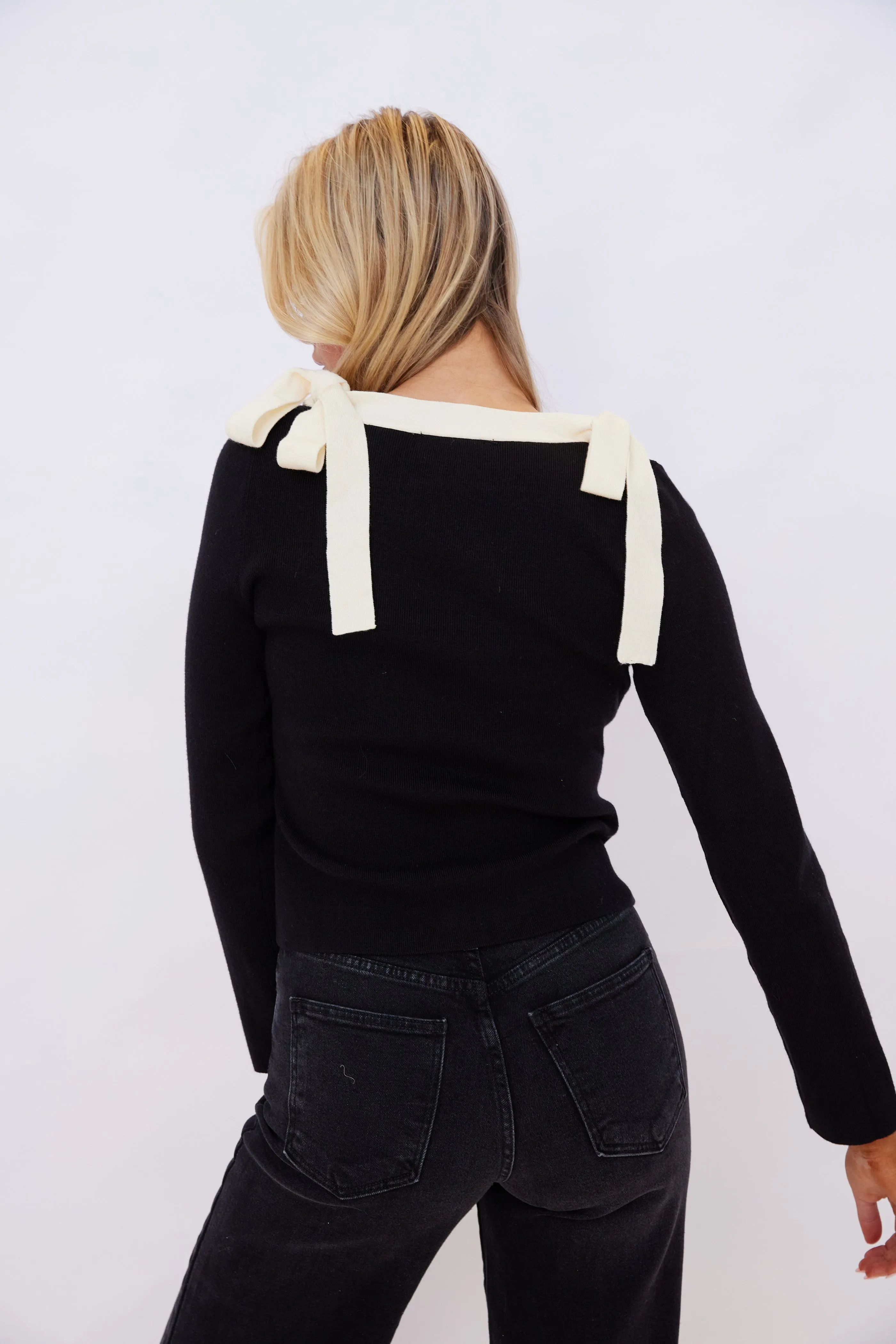 SALE - Brady Bow Detail Knit Top