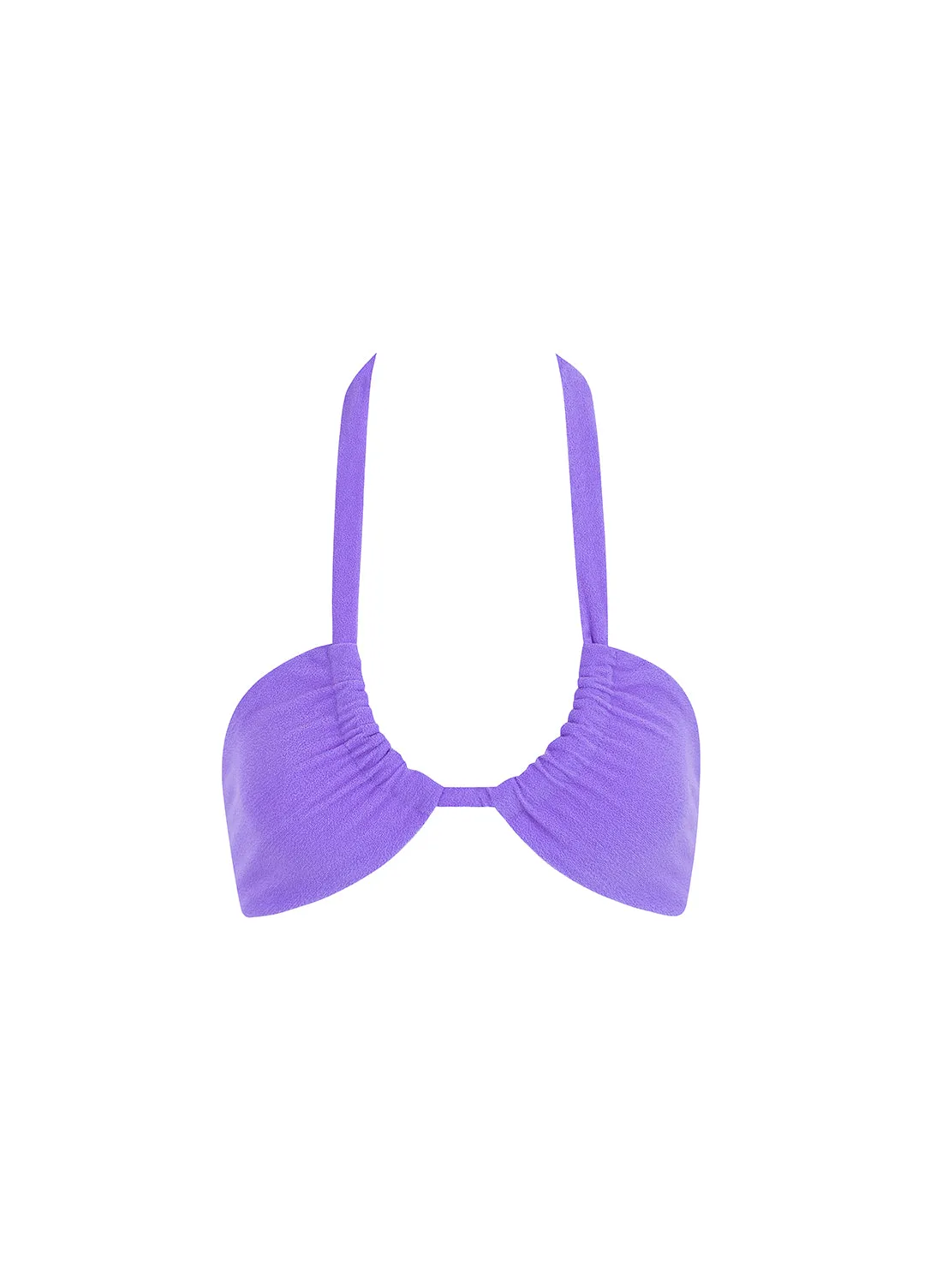 sustainable swimwear top allera terry lilac