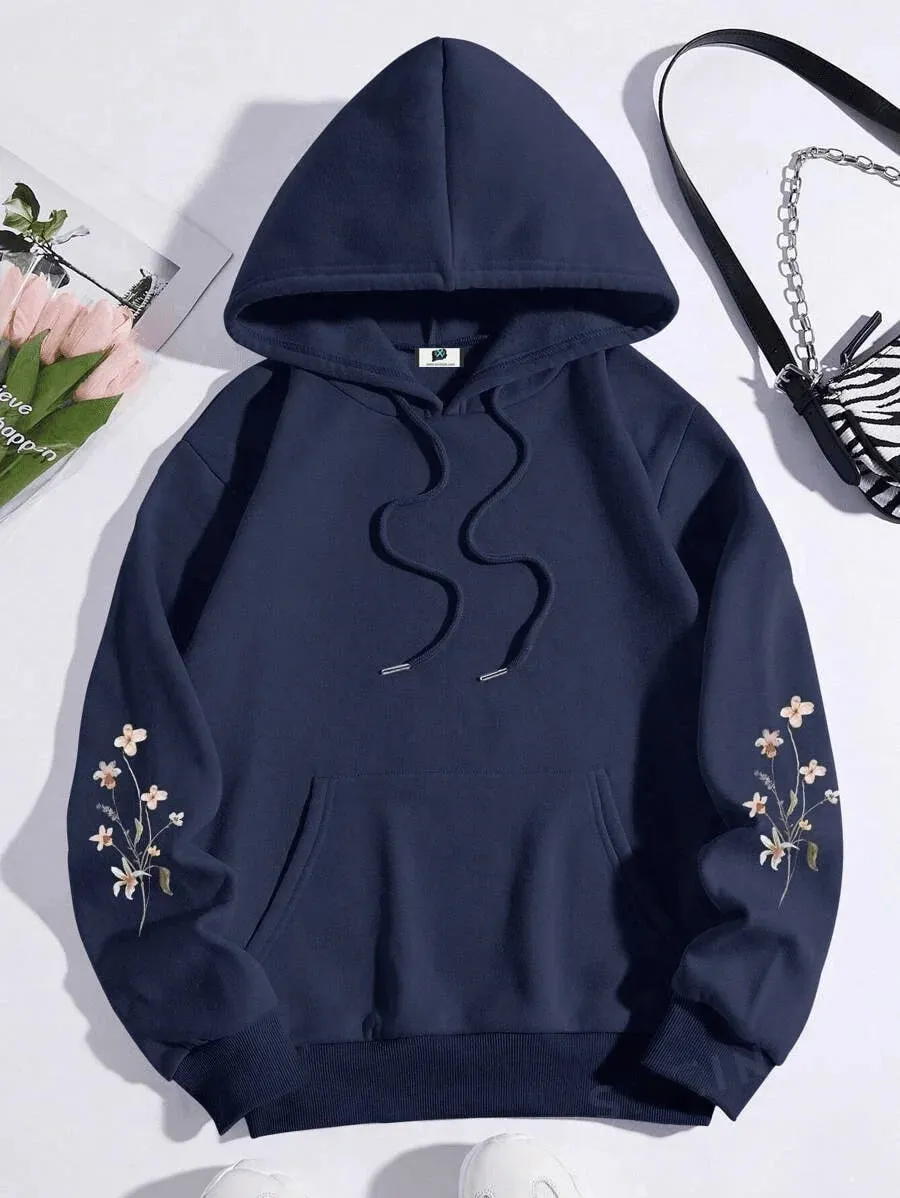 SXV  'flowers’ Printed Cool Aesthetic Sweatshirt Hoodie