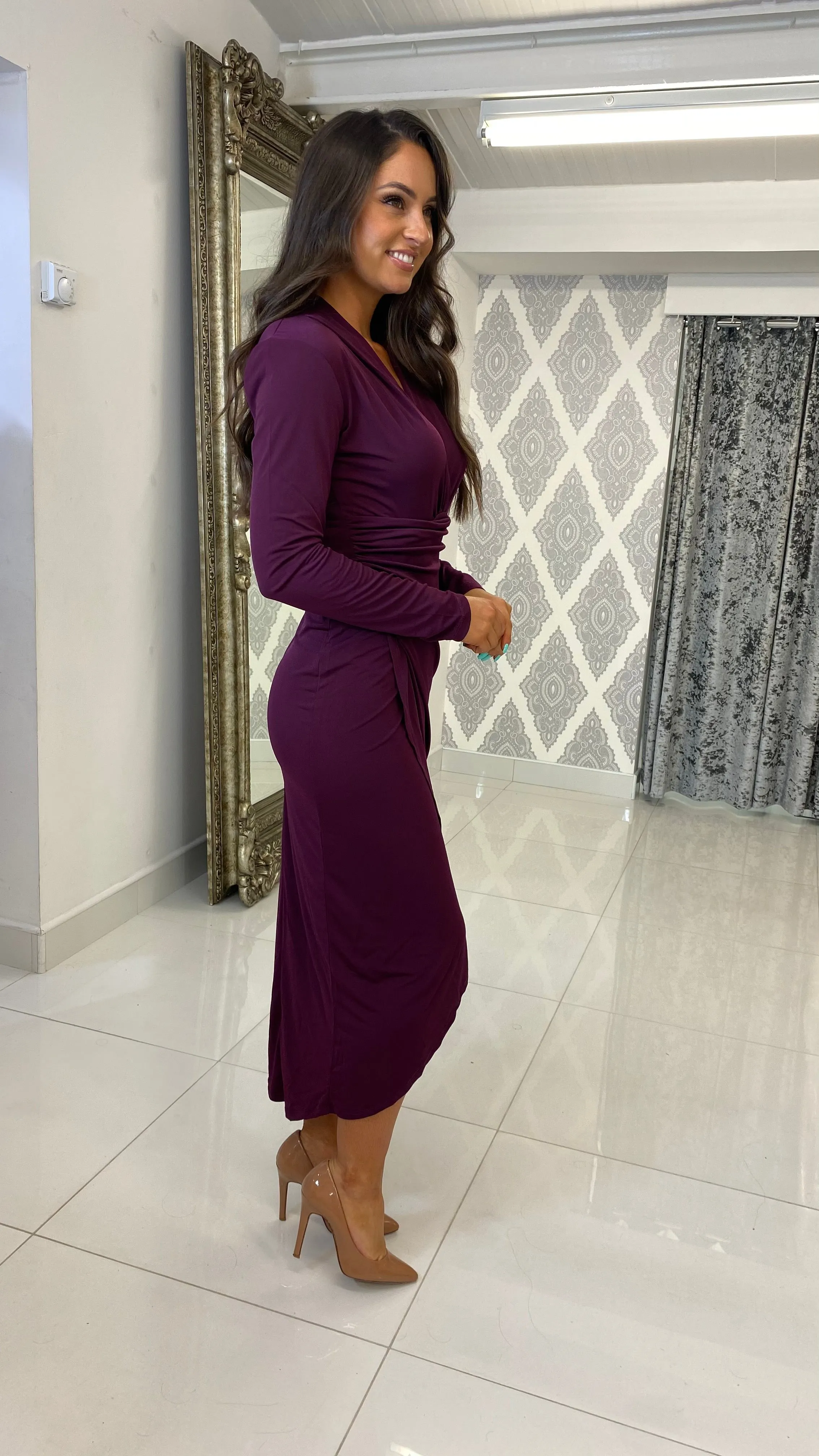 Violet Midi Ruched Dress