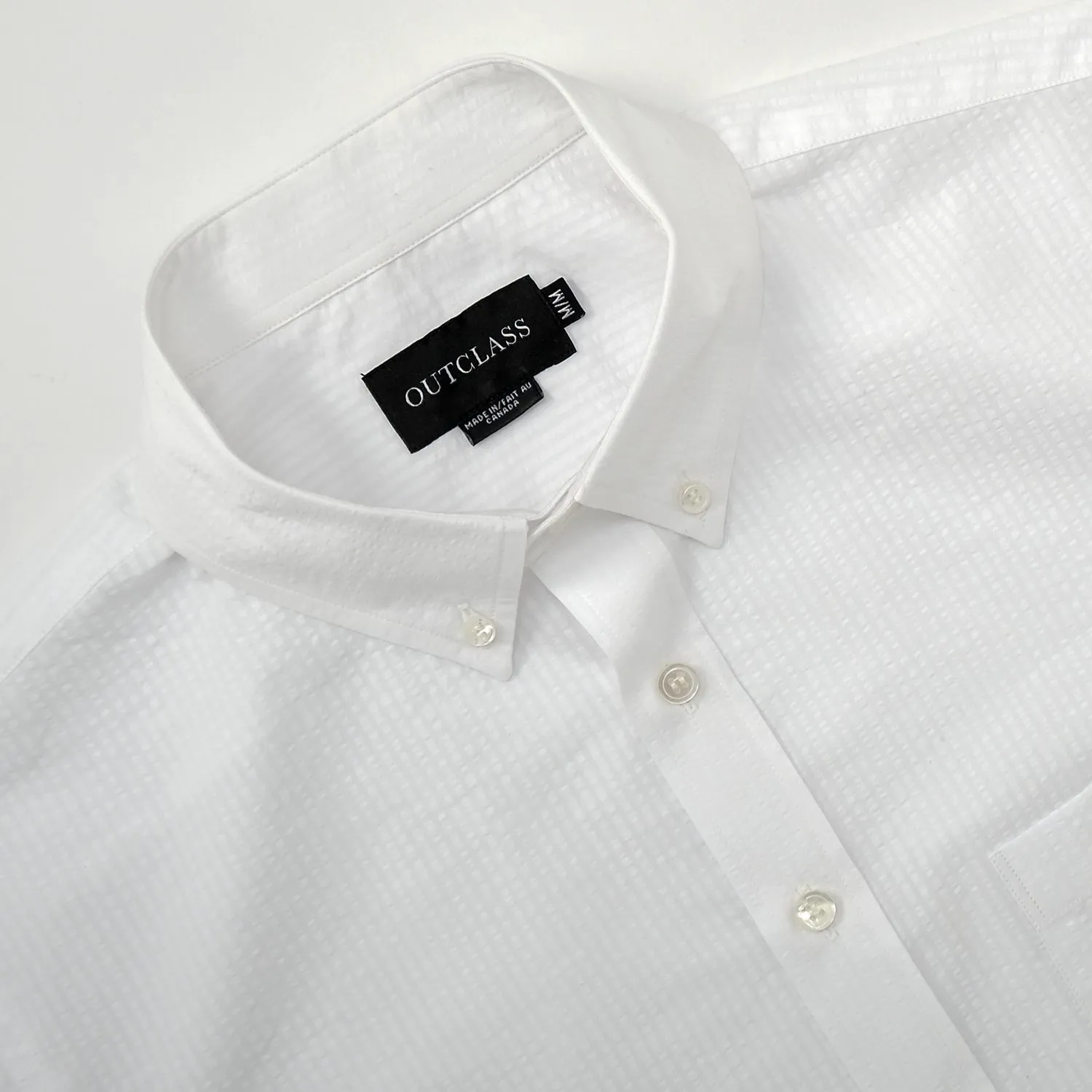 White Seersucker S/S Shirt