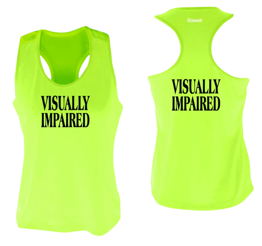 Women's VISUALLY IMPAIRED Tank Top - Reflective or Black Text