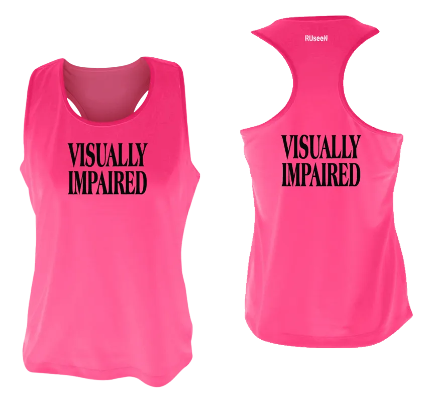 Women's VISUALLY IMPAIRED Tank Top - Reflective or Black Text