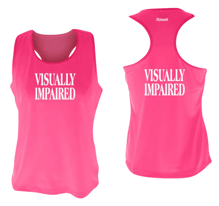 Women's VISUALLY IMPAIRED Tank Top - Reflective or Black Text