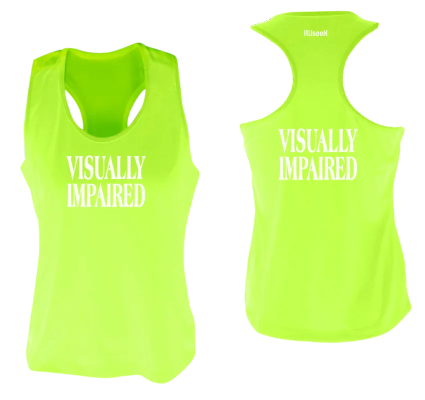 Women's VISUALLY IMPAIRED Tank Top - Reflective or Black Text